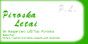 piroska letai business card